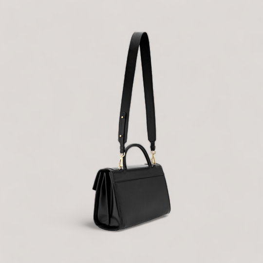 Faith MIDI - Top Handle Bag - Black Ink Corn Leather | Vegan Handbags | By Alexandra K.. Available at ALLTRUEIST