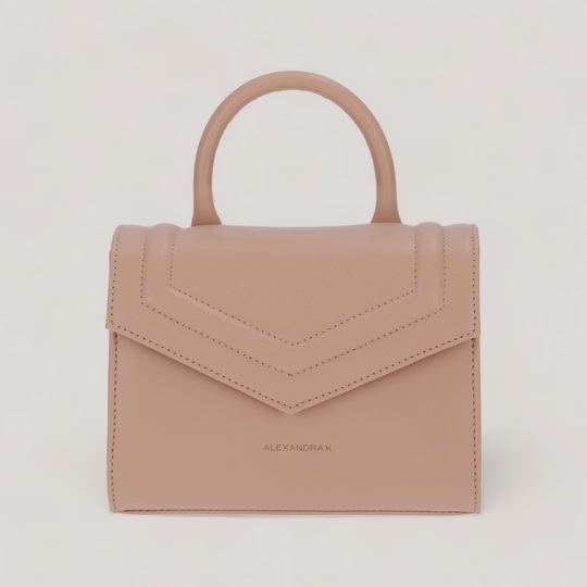 Faith Mini - Top Handle Bag - Nude Corn Leather | Vegan Handbags | By Alexandra K.. Available at ALLTRUEIST