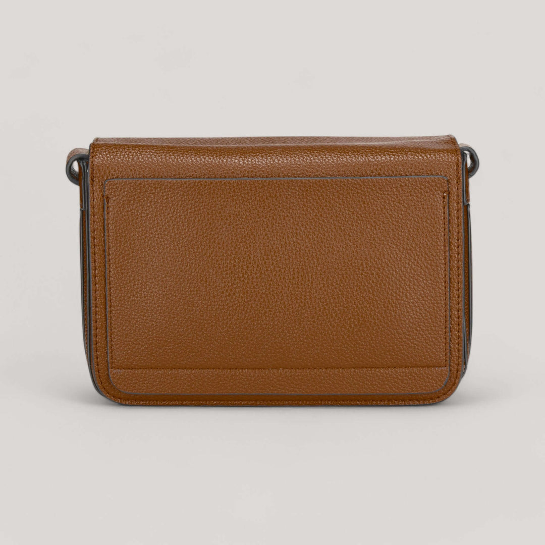 Farah.24 | Flap Crossbody Bag | Tan