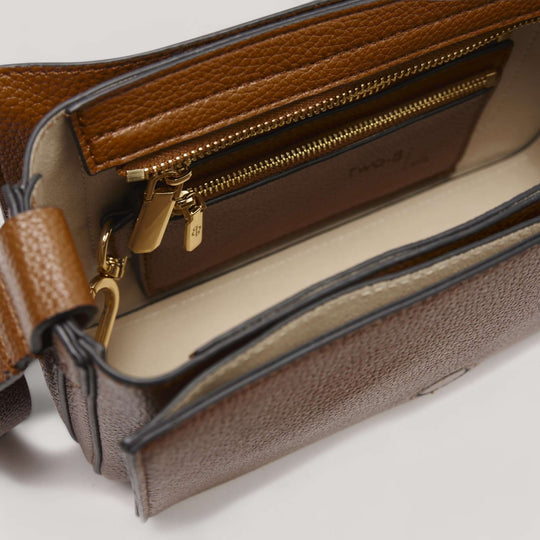 Farah.24 | Flap Crossbody Bag | Tan