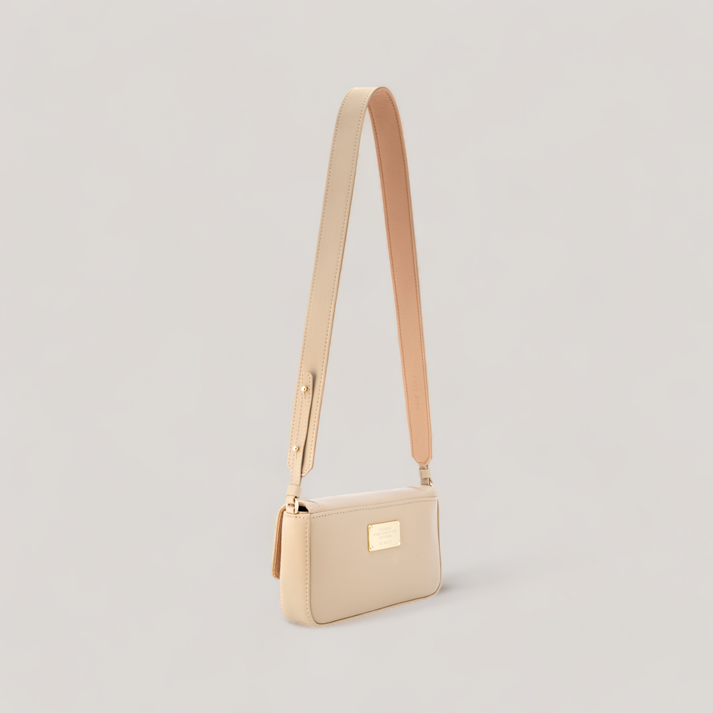 Flow Mini - Shoulder Bag - Sandy Beige Corn Leather | Vegan Handbags | By Alexandra K.. Available at ALLTRUEIST