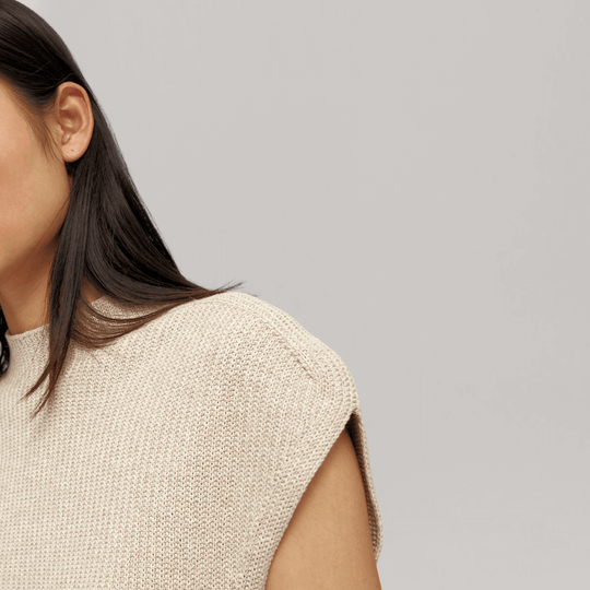 Lea - Sleeveless Recycled Cotton Knit Top | Women's | Women's Clothing | Ecoalf | ALLTRUEIST