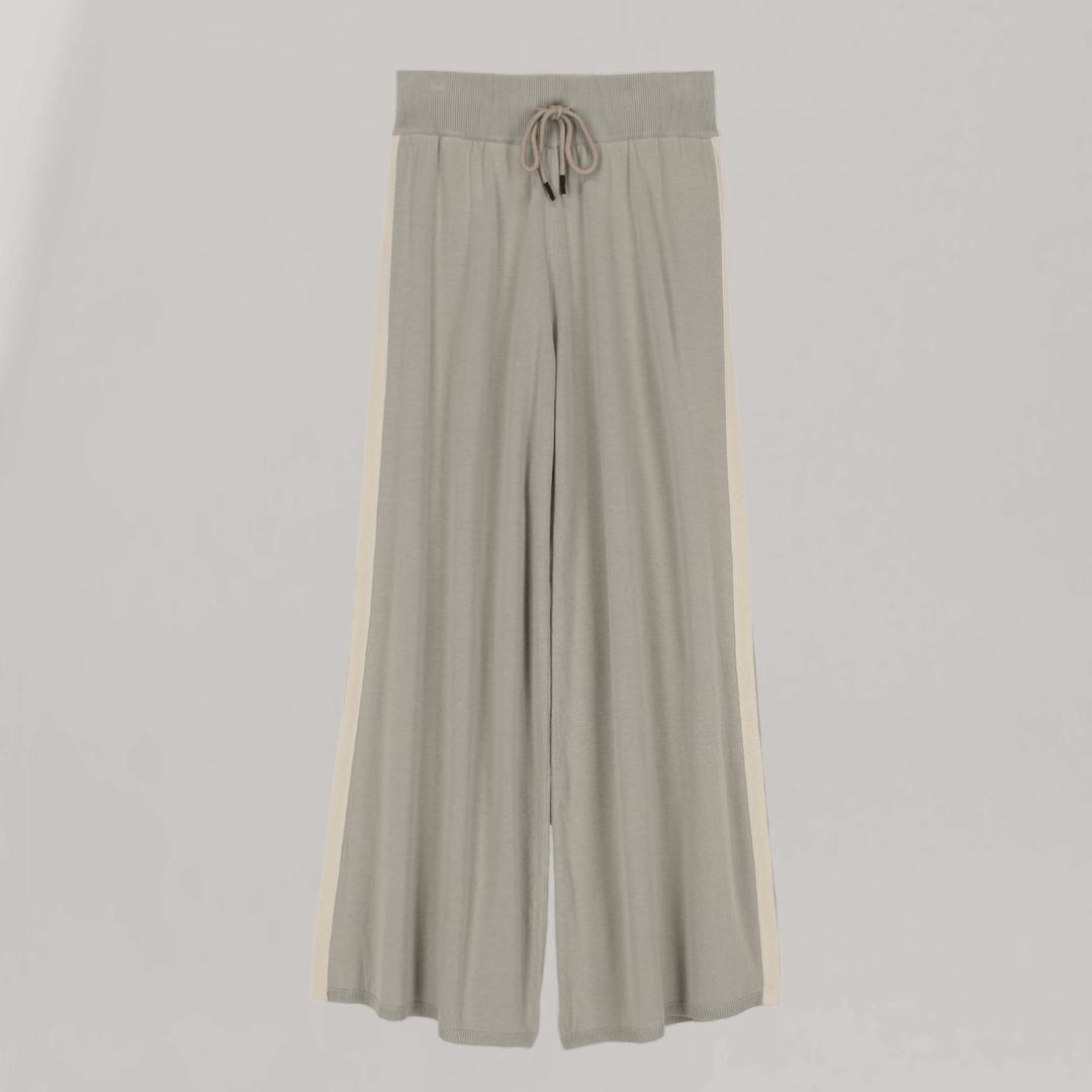 Knitted Wide-Leg Pants - Taupe | Women's | Women's Clothing | Ecoalf | ALLTRUEIST
