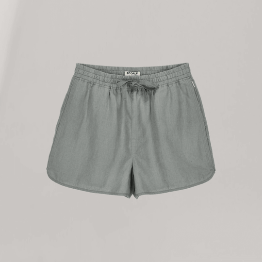 Topaz- Linen Shorts - Charcoal Khaki | Women's | Women's Clothing | Ecoalf | ALLTRUEIST