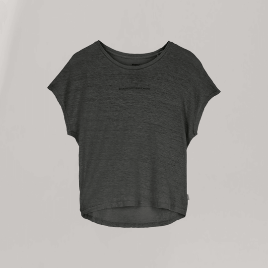 Ani - Linen T-Shirt - Asphalt | Women's | Women's Clothing | Ecoalf | ALLTRUEIST