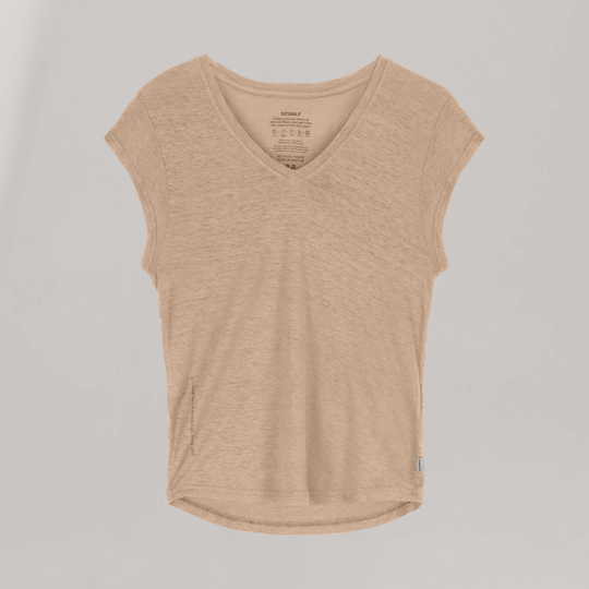 Vie - Linen T-Shirt - Bleached Sand | Women's | Women's Clothing | Ecoalf | ALLTRUEIST