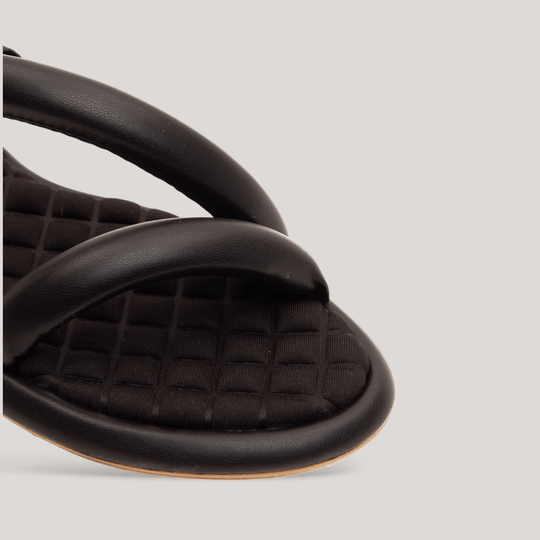 GINA | Black Padded Sandals | women's shoes | AERA | ALLTRUEIST