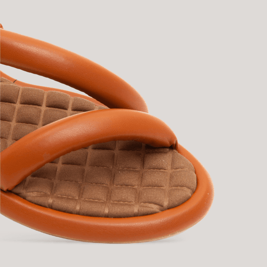 GINA | Brown Padded Sandals | women's shoes | AERA | ALLTRUEIST