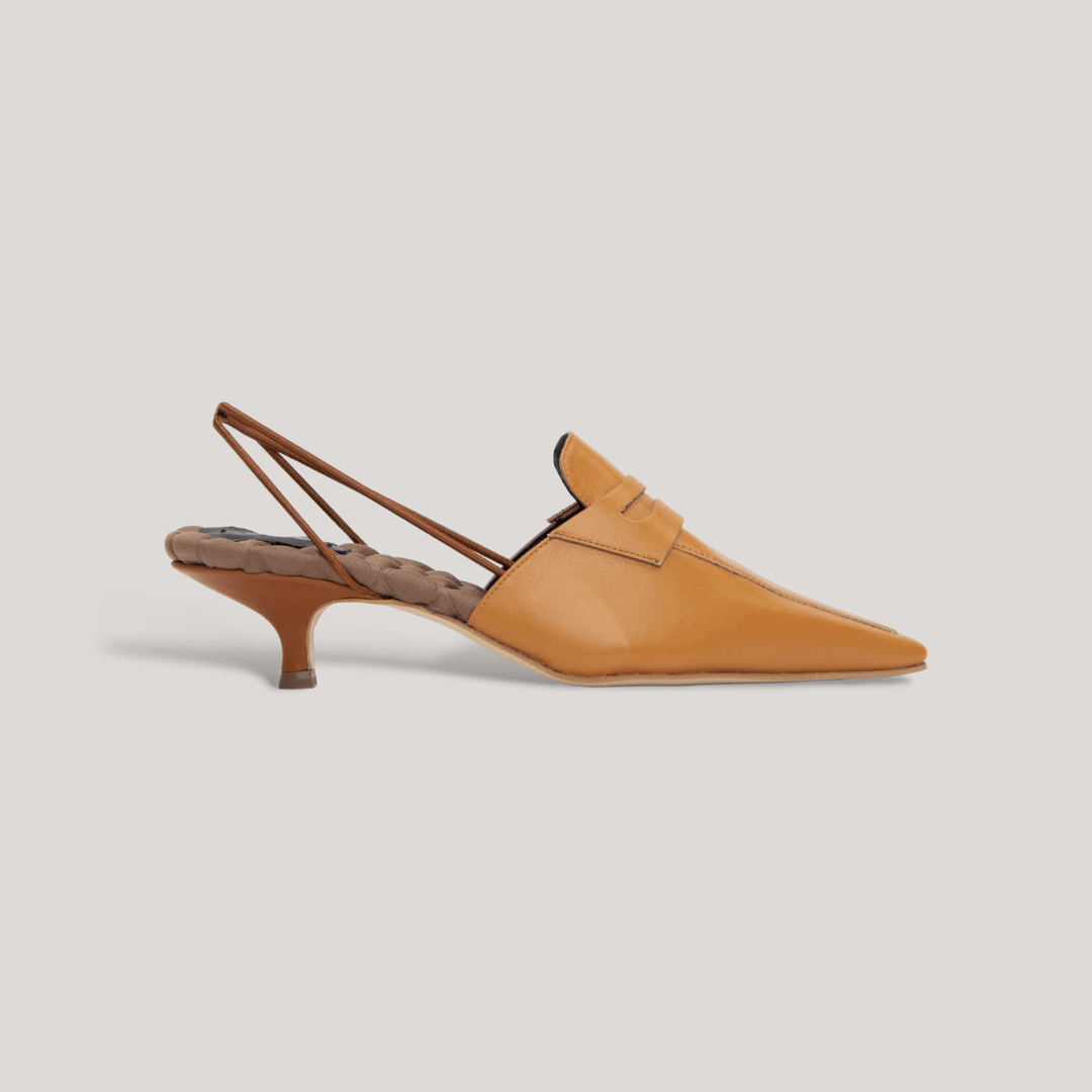 GRACE Tan Slingback Penny Loafer