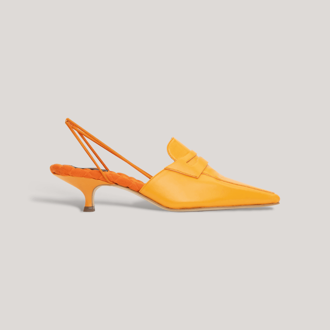 GRACE | Orange Slingback Penny Loafer | Vegan Women's Shoes | AERA | ALLTRUEIST