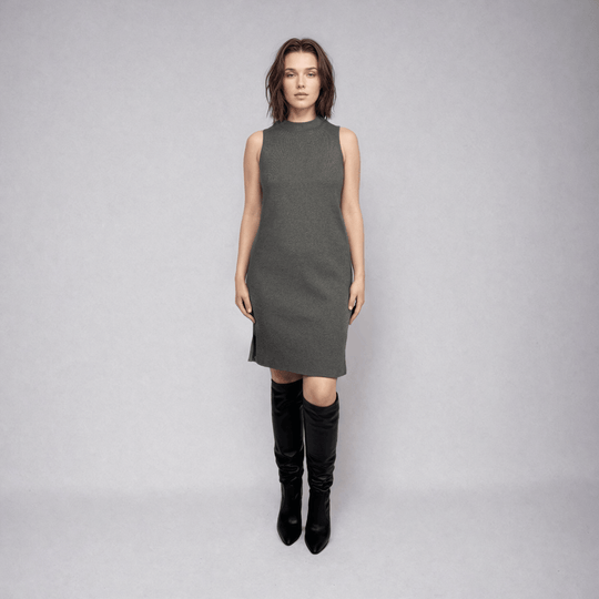 MARGOT | Sleeveless Mock-Neck Short Dress | Sustainable Vegan KNITWEAR | ALLTRUEIST
