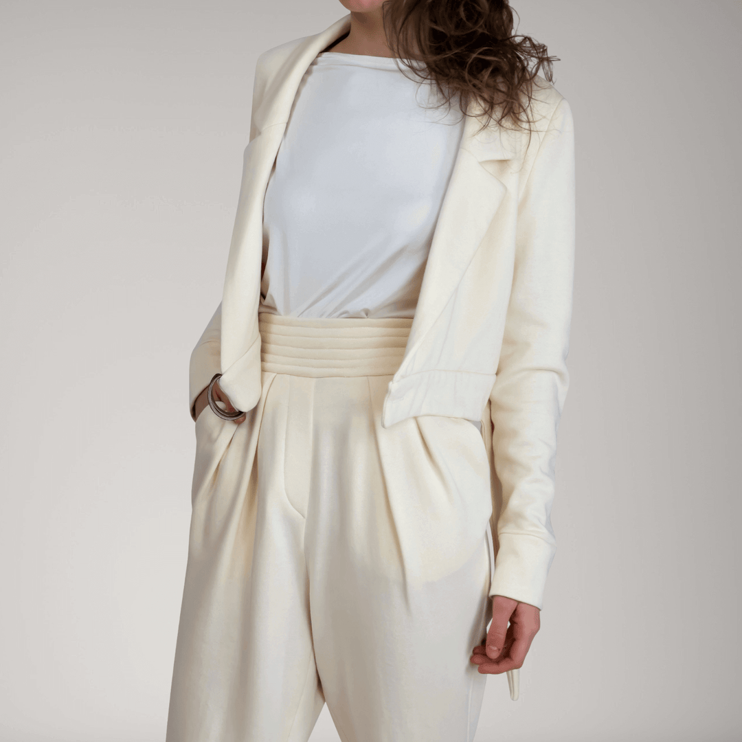 Double Breasted Bamboo-Cotton Fleece Wrap Top | Jasper | Women's Clothing | ALLTRUEIST By Maryna | ALLTRUEIST
