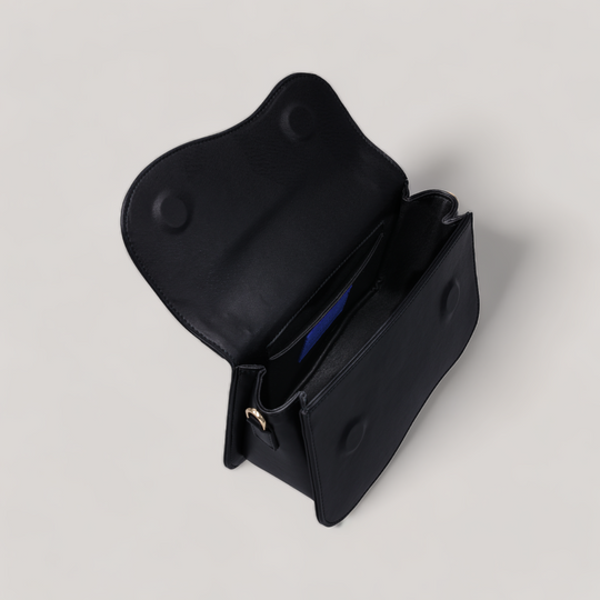 Nami - Mini Shoulder Bag - Black Ink Corn Leather | Vegan Handbags | By Alexandra K.. Available at ALLTRUEIST