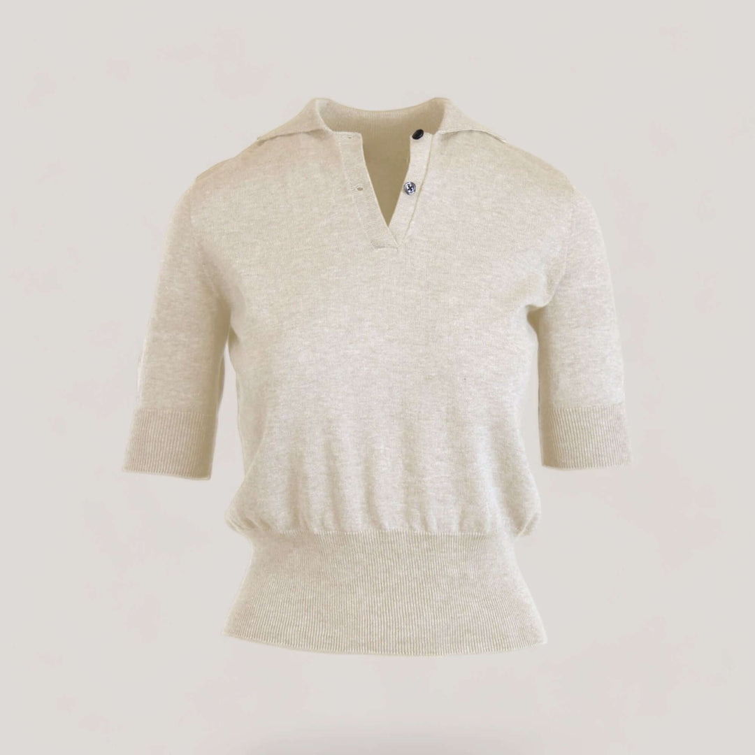 AUDREY | Egyptian Cotton Polo Shirt | COLOR: INVERNO |3D Knitted by ALLTRUEIST