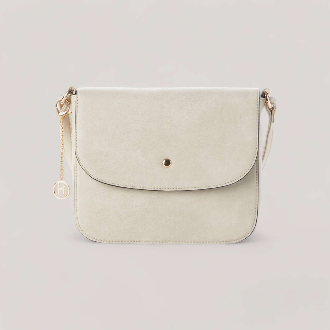 RACHEL | Ivory Button Snap Crossbody Bag