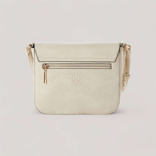 RACHEL | Ivory Button Snap Crossbody Bag