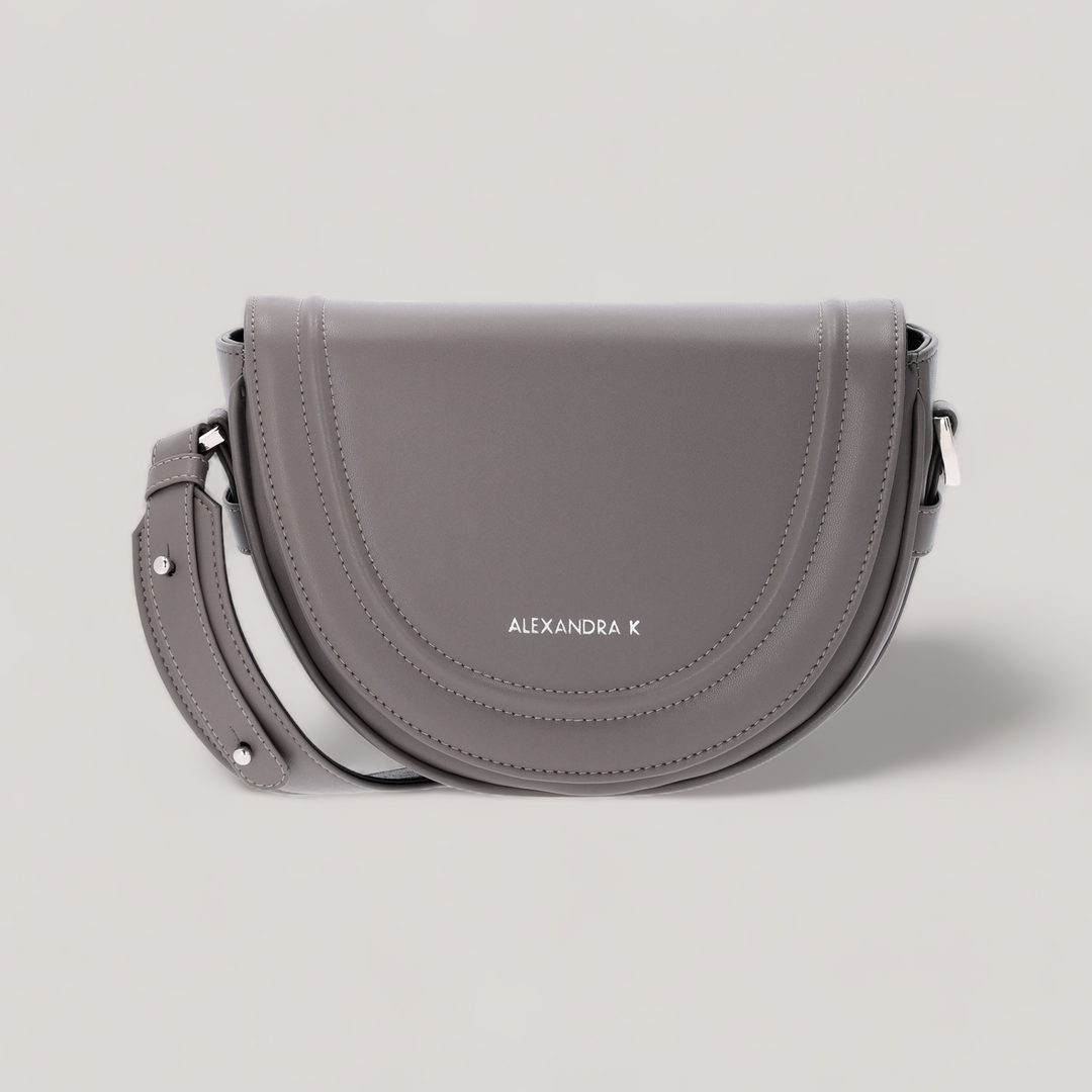 Joy Midi - Shoulder Bag - Rhino Grey Corn Leather | Vegan Handbags | By Alexandra K.. Available at ALLTRUEIST