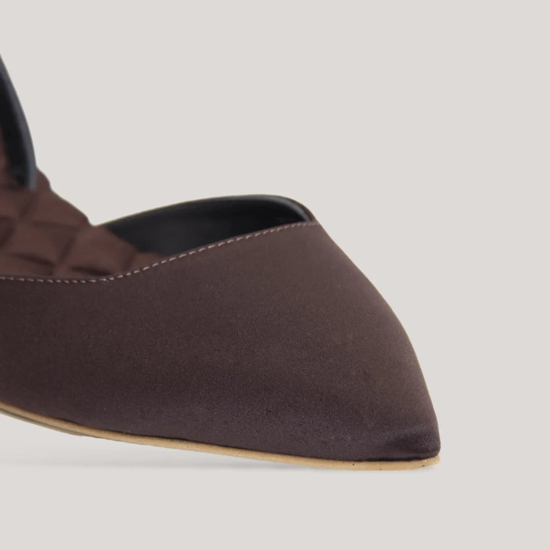 brown satin dress shoes Brown Satin Lace-up Ballet Dance Shoes