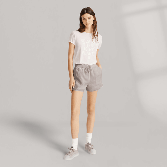 Topaz- Linen Shorts - Grey Mauve | Women's | Women's Clothing | Ecoalf | ALLTRUEIST
