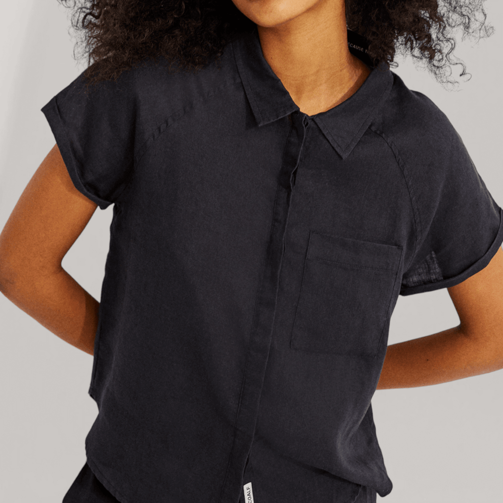 Lychee - Linen Shirt - Black | Women's | Women's Clothing | Ecoalf | ALLTRUEIST