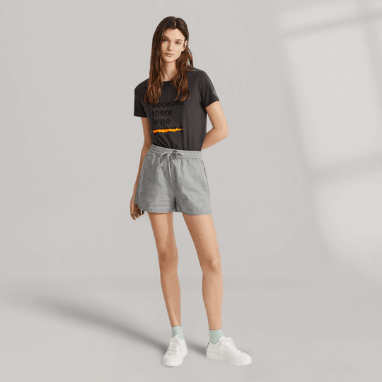 Topaz- Linen Shorts - Charcoal Khaki | Women's | Women's Clothing | Ecoalf | ALLTRUEIST