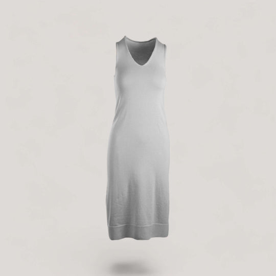 BROOKE | Egyptian Cotton Sleeveless Dress | COLOR: MICIO |3D Knitted by ALLTRUEIST