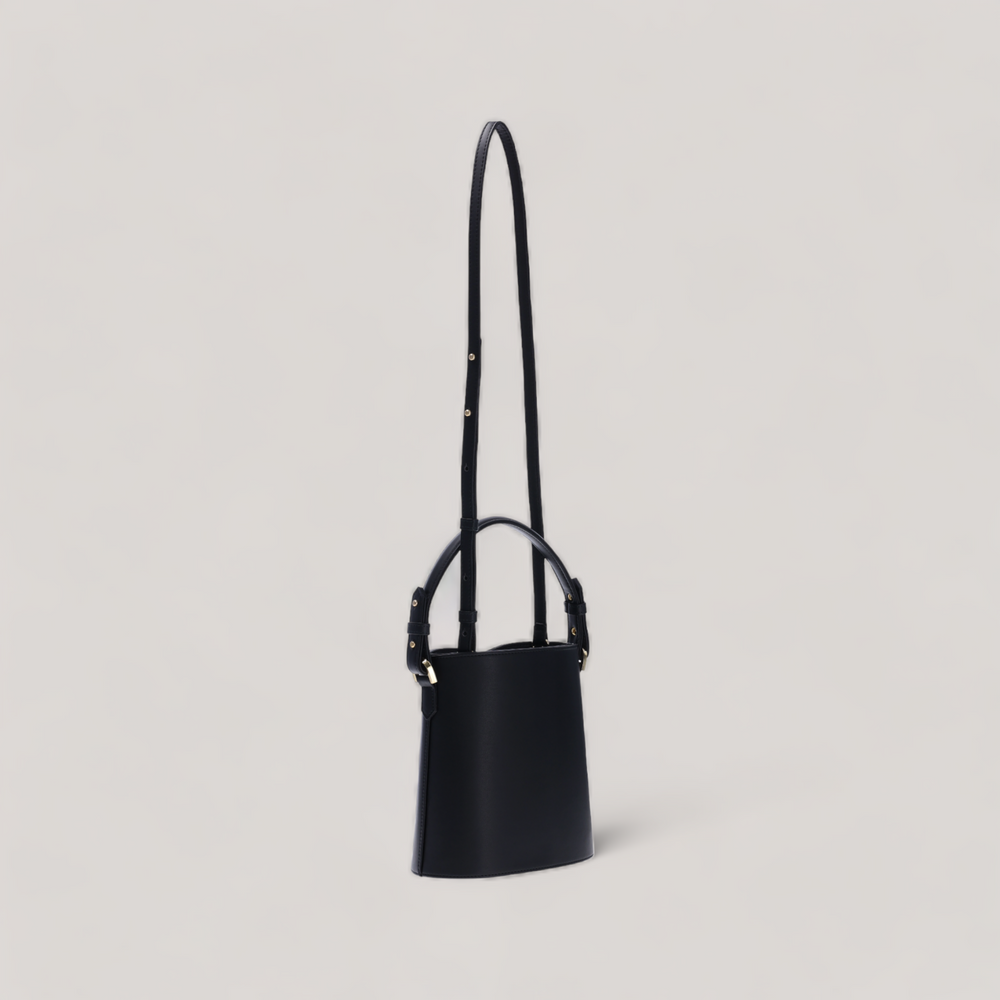 Nalu - Mini Bucket Bag - Black Ink Corn Leather | Vegan Handbags | By Alexandra K.. Available at ALLTRUEIST
