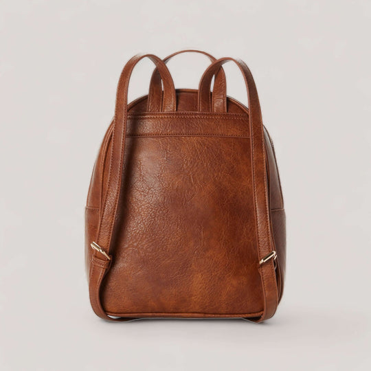 NINA II | Cognac Quilted Midi Backpack