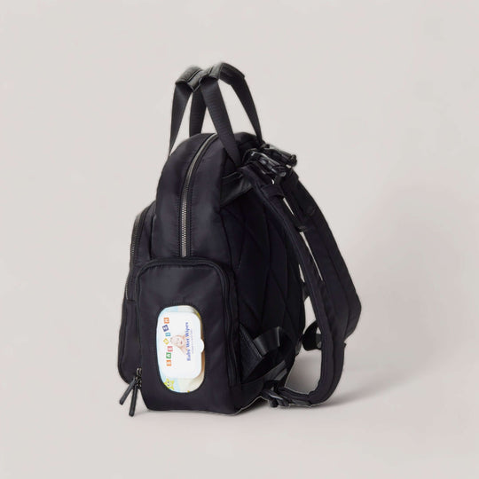 RIVER | Black Unisex Diaper Backpack