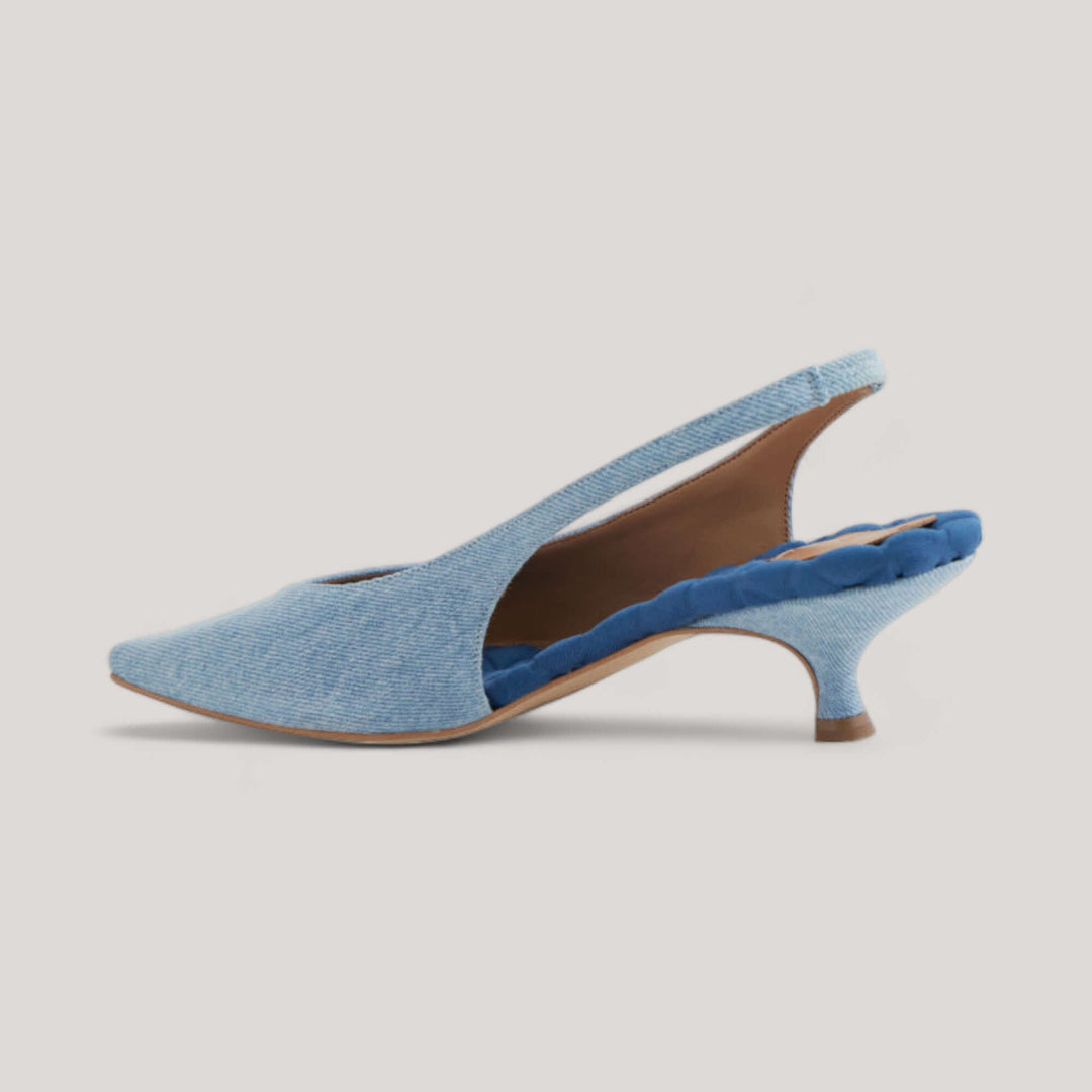 SILVANA | Mezclilla azul - Zapatos de Tacón Bajo