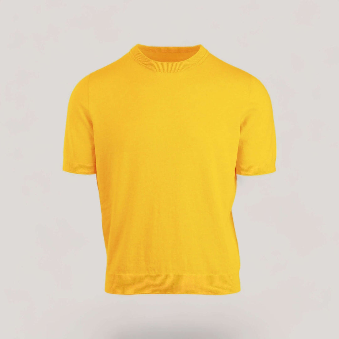 TULLY | Egyptian Cotton Short Sleeve Crewneck Sweater | COLOR: TUORLO |3D Knitted by ALLTRUEIST
