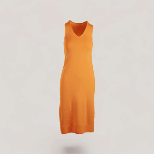 BROOKE | Egyptian Cotton Sleeveless Dress | COLOR: TUORLO |3D Knitted by ALLTRUEIST