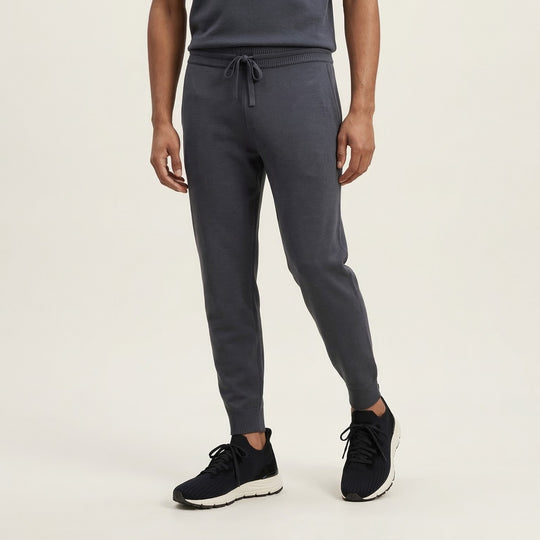 VEYON | Knitted Trainer - Black Suede | Men's