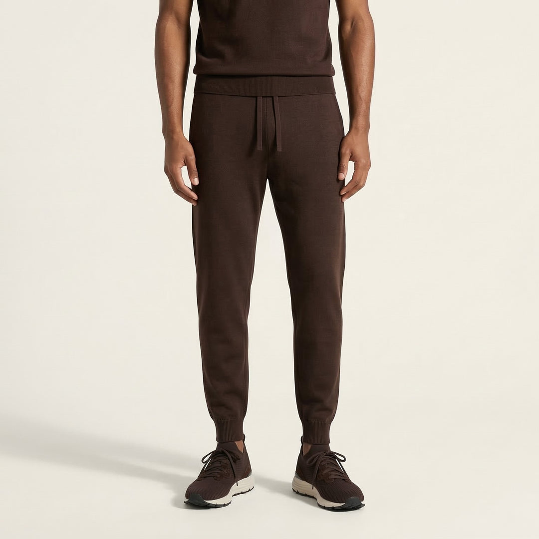 VEYON | Knitted Trainer - Brown Suede | Men's