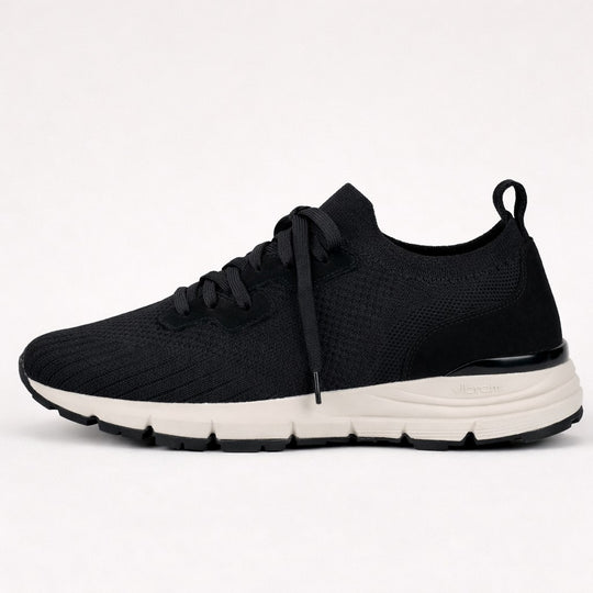 VEYON | Knitted Trainer - Black Suede | Men's