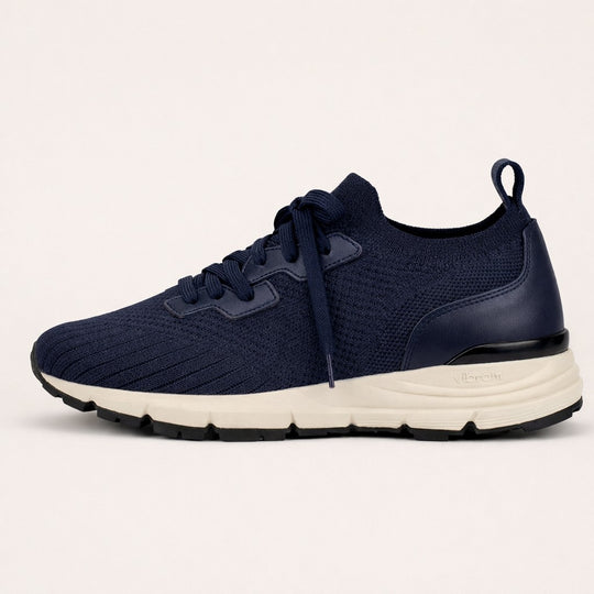 VEYON | Knitted Trainer - Navy Nappa | Men's