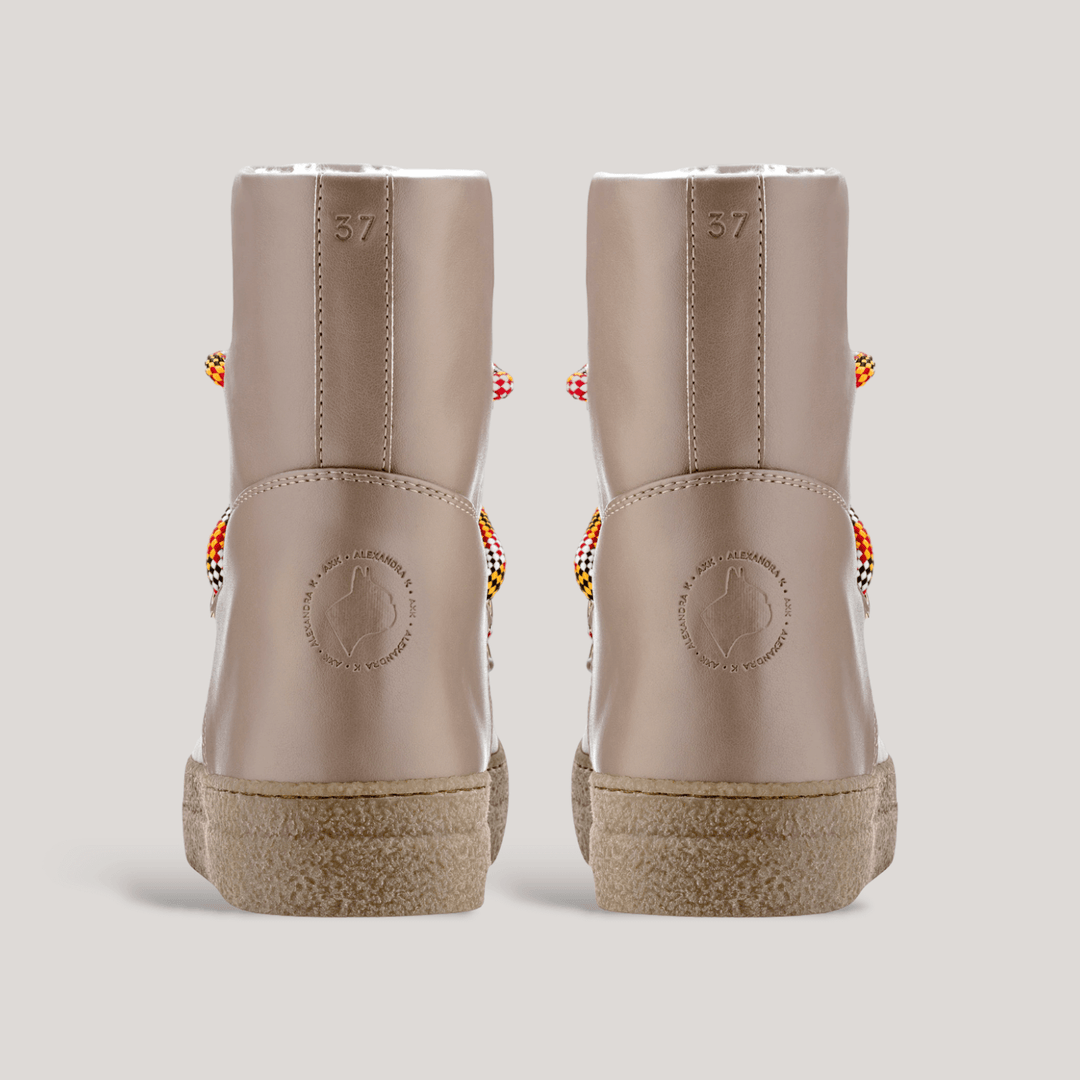 BOOM | Vegan Snow Boots - Taupe Corn Leather | Vegan Women's Shoes | By Alexandra K.. Available at ALLTRUEIST