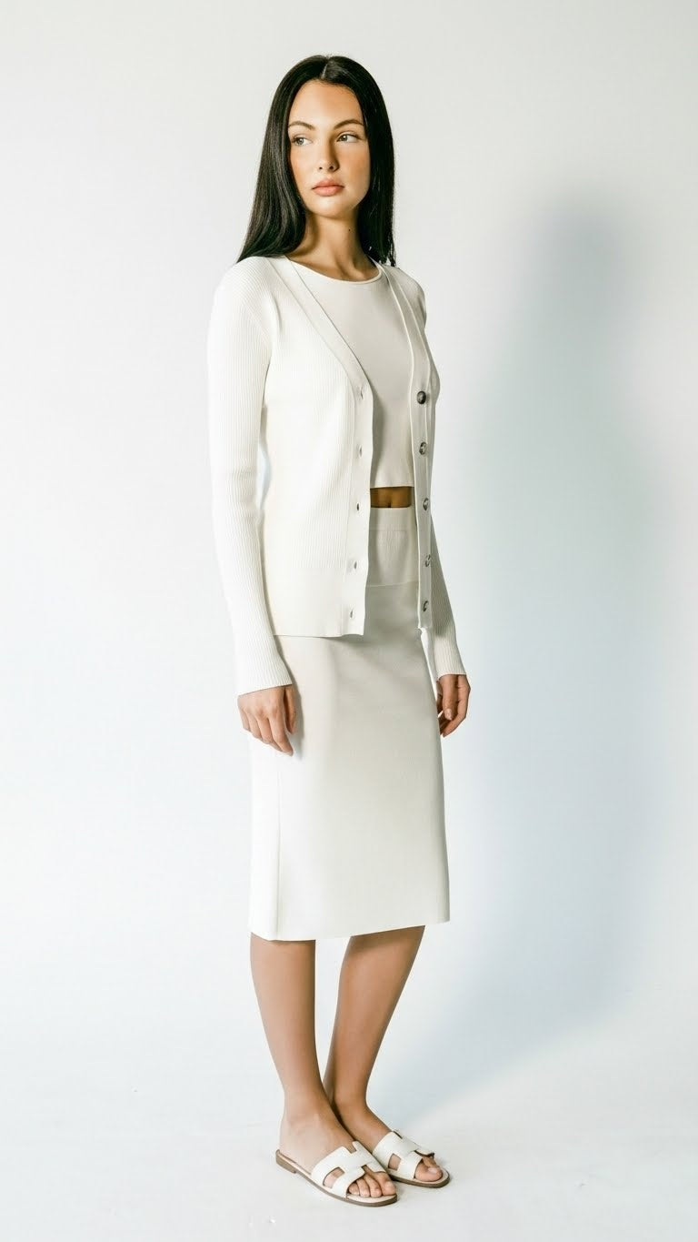 JASMINE | Ecoviscose - Ribbed Cardigan