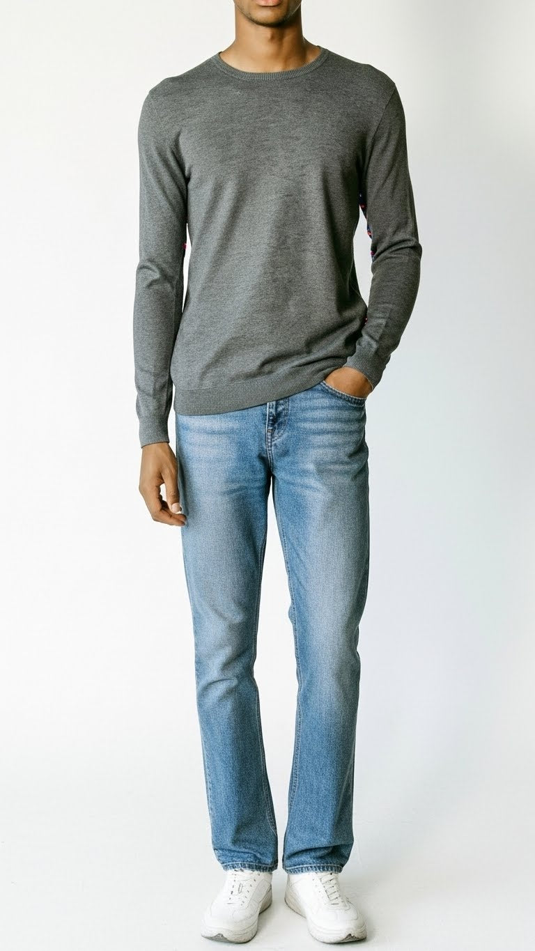 CALEB | Ecoviscose Long Sleeve Crew-Neck Sweater