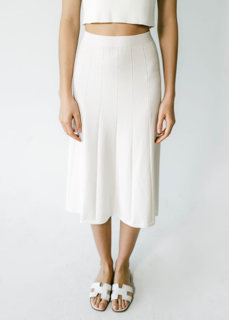 MONICA | Ecoviscose - Variegated Midi Flared Skirt