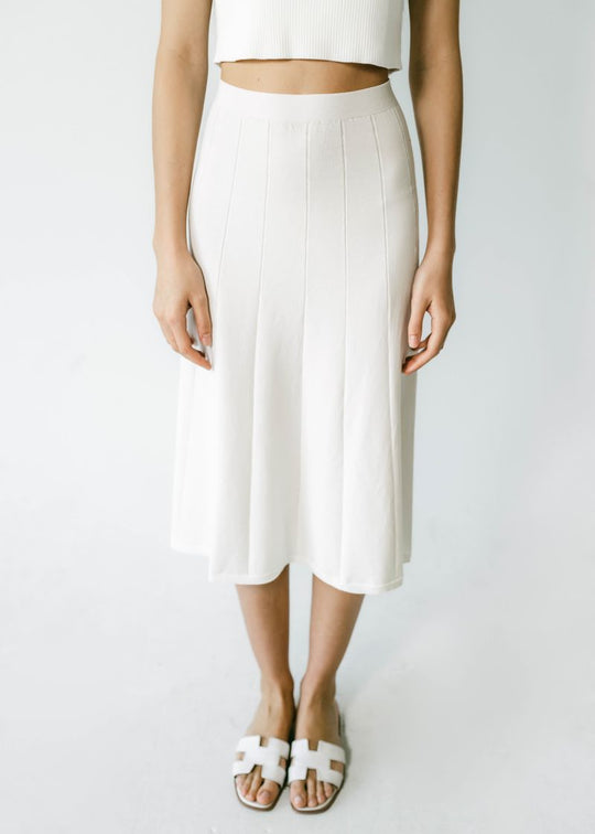 MONICA | Ecoviscose - Variegated Midi Flared Skirt