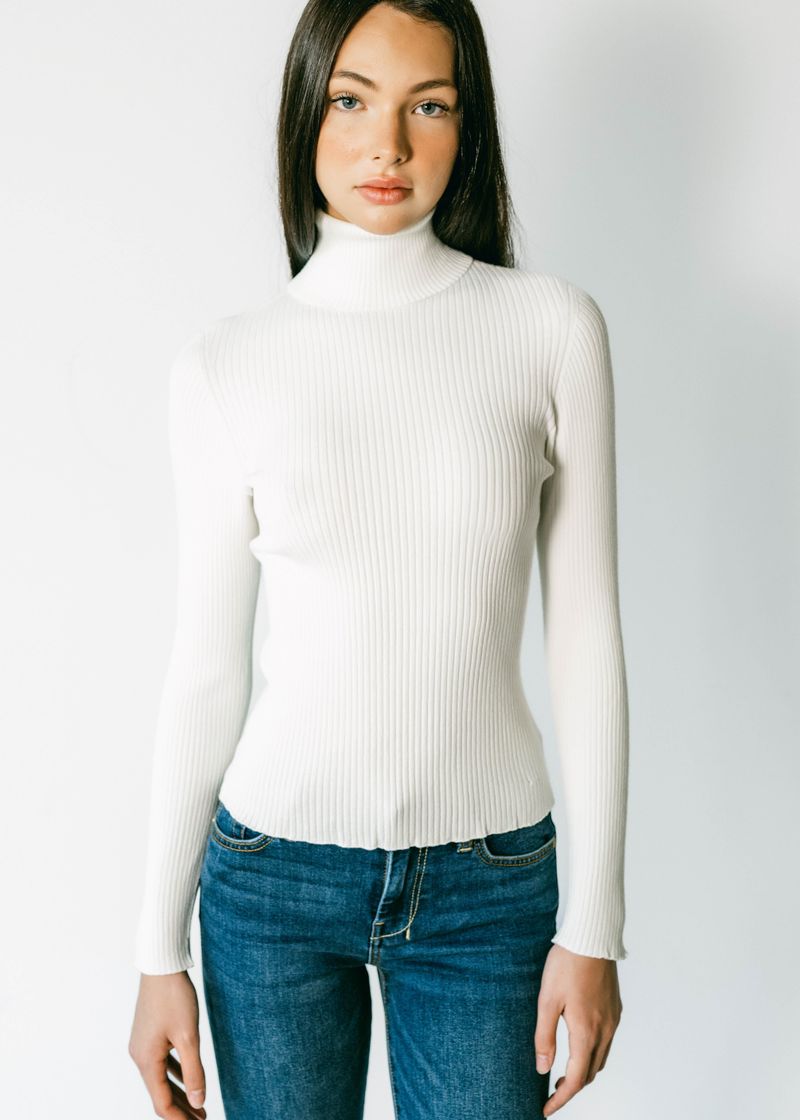 INGRID | Ecoviscose - Turtleneck Ribbed Sweater