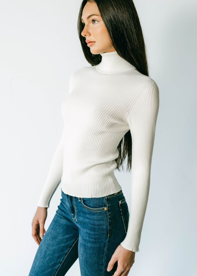 INGRID | Ecoviscose - Turtleneck Ribbed Sweater