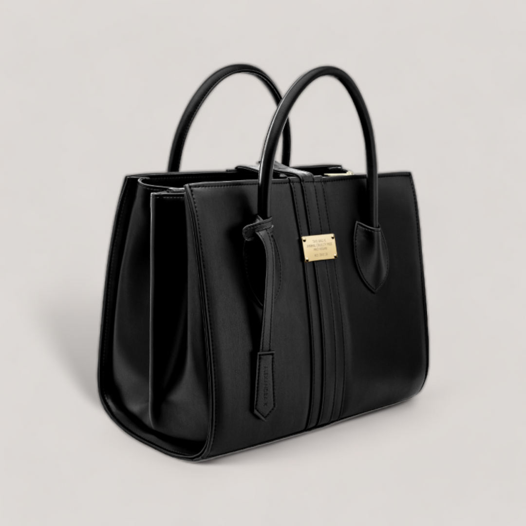 1.6.1 Maxi - Tote Shoulder Bag - Black Ink Corn Leather