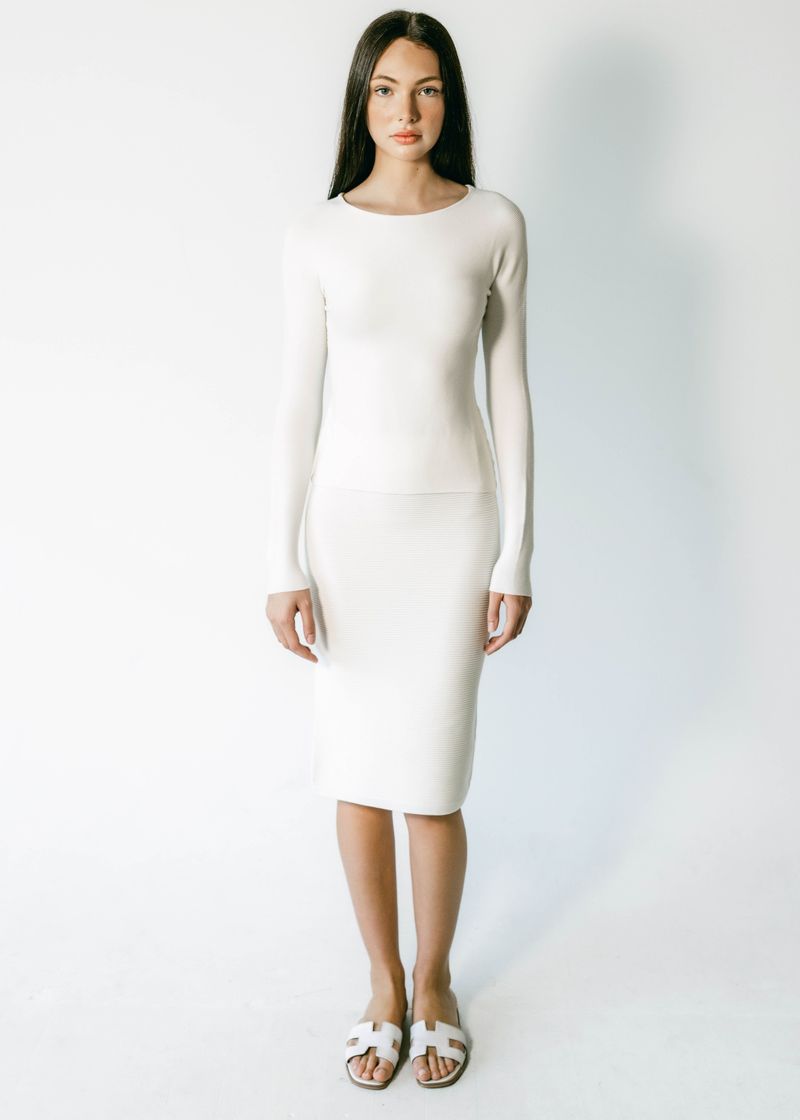 AVERY | Boat Neck Long Sleeve Top