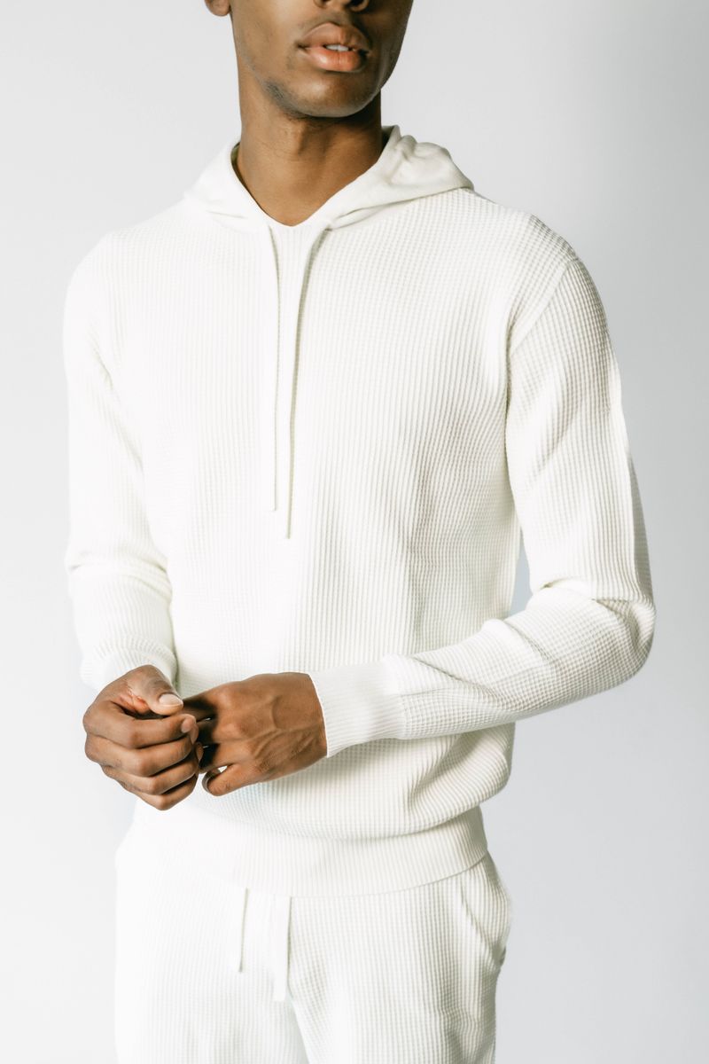 REMY | Ecoviscose - Men's Mini Waffle Knit Hoodie