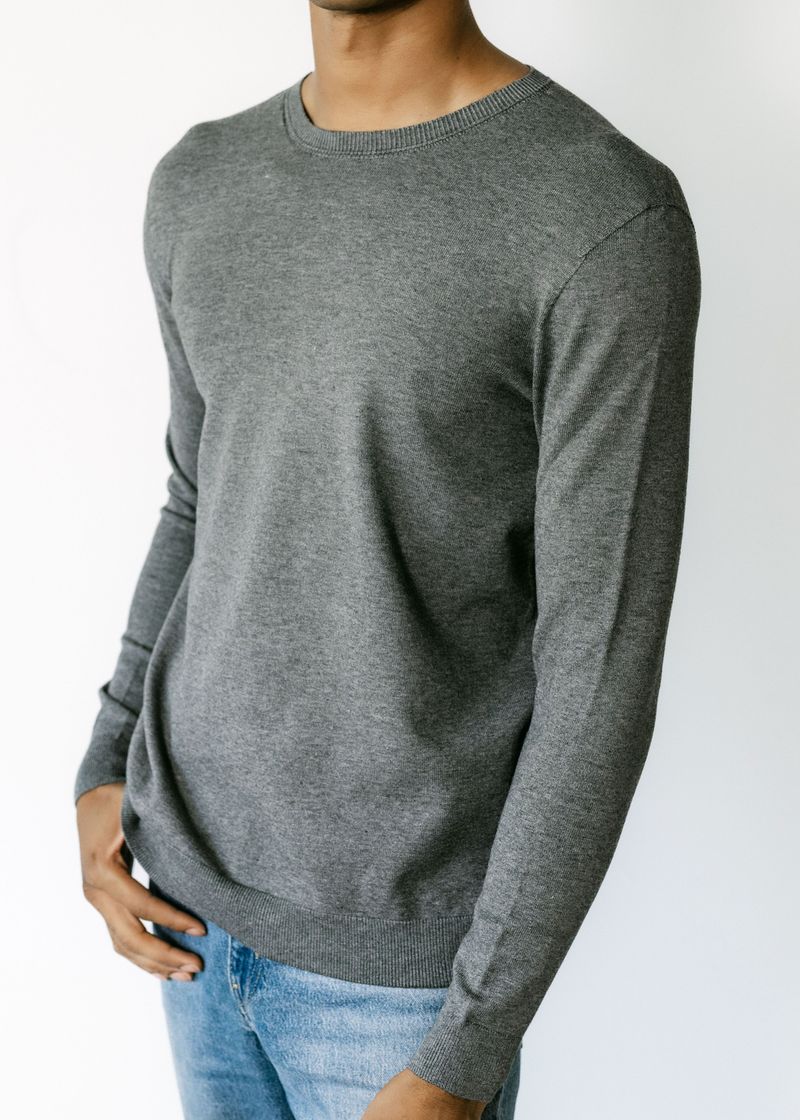 CALEB | Ecoviscose Long Sleeve Crew-Neck Sweater