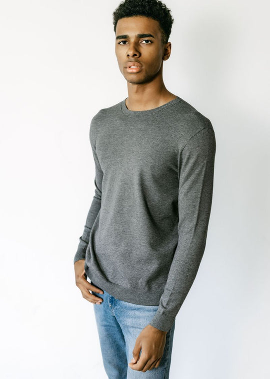 CALEB | Ecoviscose Long Sleeve Crew-Neck Sweater