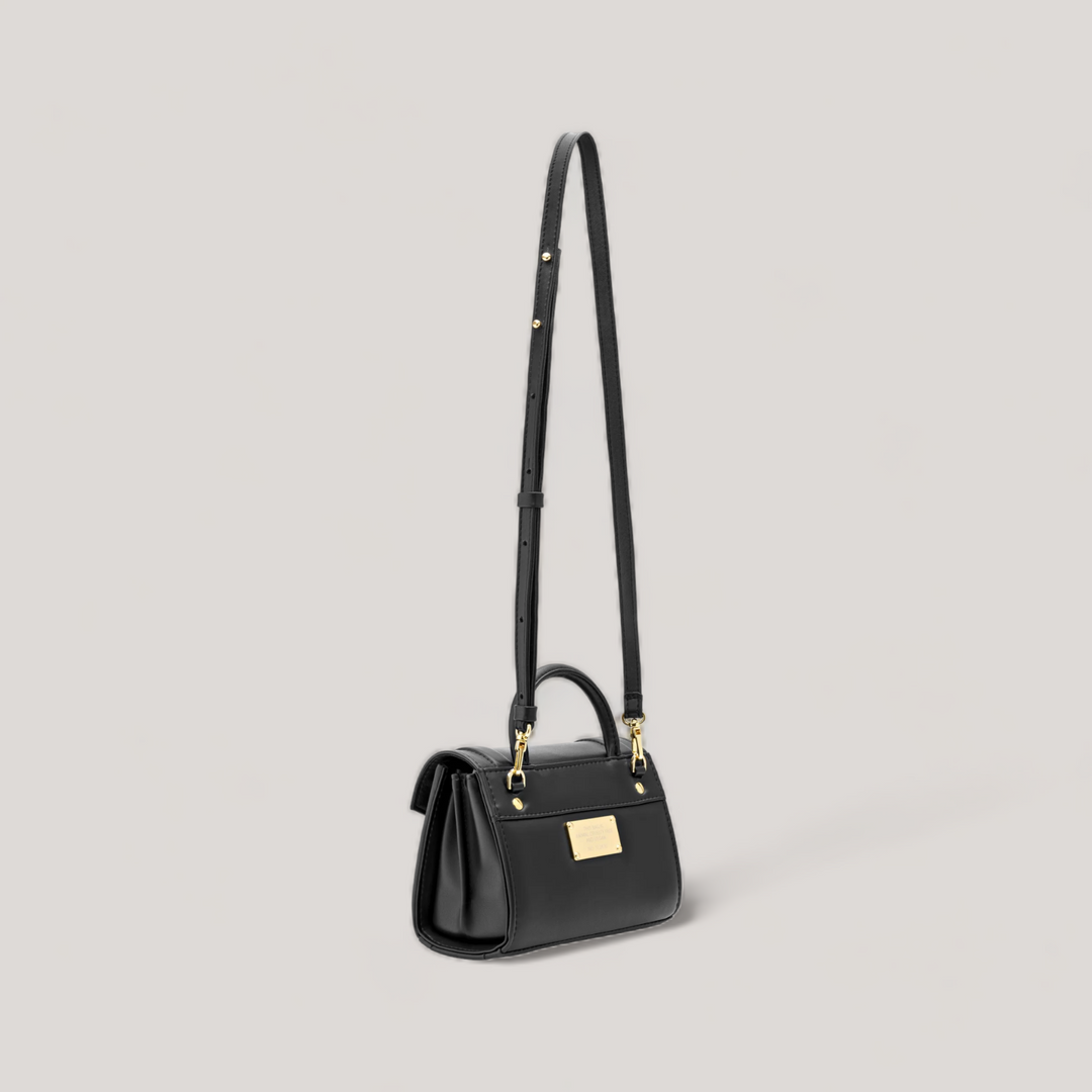 Faith Mini - Top Handle Bag - Black Ink Corn Leather | Vegan Handbags | By Alexandra K.. Available at ALLTRUEIST