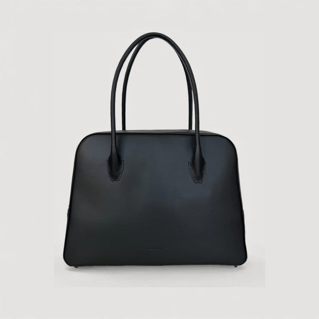 Nua | Maxi Tote Bag | Black by Alexandra K. VEGAN HANDBAGS available at Alltrueist; elegant corn leather design with ample space.